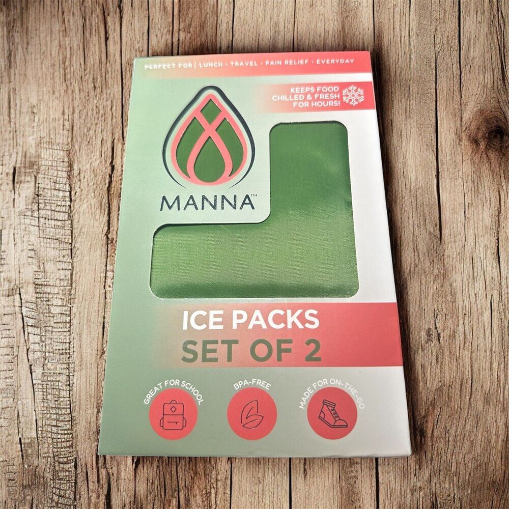 Manna Soft Ice Packs Set Of 2 Green